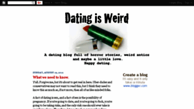 What Datingisweird.blogspot.com website looked like in 2018 (5 years ago)
