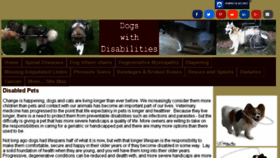 What Dogswithdisabilities.com website looked like in 2018 (5 years ago)