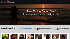 What Datingsunday.com website looked like in 2018 (5 years ago)