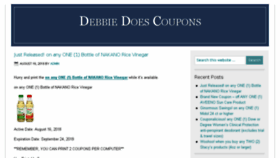 What Debbiedoescoupons.com website looked like in 2018 (5 years ago)