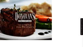 What Donovanssteakhouse.com website looked like in 2018 (5 years ago)