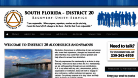 What District20aa.org website looked like in 2018 (5 years ago)