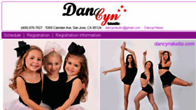What Dancynstudio.com website looked like in 2018 (5 years ago)