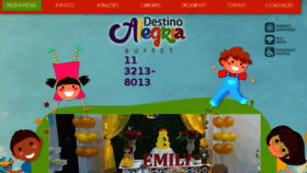 What Destinoalegria.com.br website looked like in 2018 (5 years ago)
