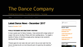 What Dancecompany.co.nz website looked like in 2018 (5 years ago)