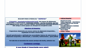 What Despertar.pt website looked like in 2018 (5 years ago)