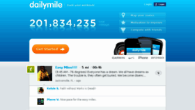What Dailymile.com website looked like in 2018 (5 years ago)