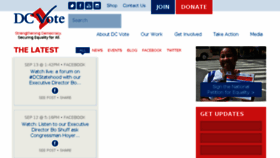 What Dcvote.org website looked like in 2018 (5 years ago)
