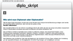 What Diplo-skript.de website looked like in 2018 (5 years ago)
