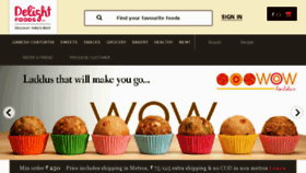 What Delightfoods.com website looked like in 2018 (5 years ago)