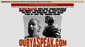 What Dubyaspeak.com website looked like in 2018 (5 years ago)