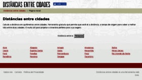 What Distanciasentrecidades.com website looked like in 2018 (5 years ago)