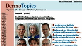 What Dermotopics.de website looked like in 2018 (5 years ago)