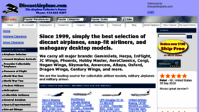What Diecastairplane.com website looked like in 2018 (5 years ago)