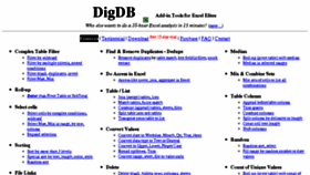 What Digdb.com website looked like in 2018 (5 years ago)