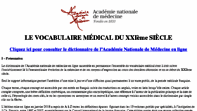 What Dictionnaire.academie-medecine.fr website looked like in 2018 (5 years ago)