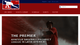 What Dplbaseball.com website looked like in 2018 (5 years ago)
