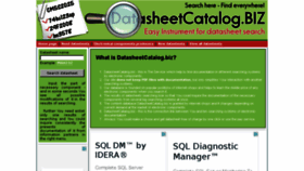 What Datasheetcatalog.biz website looked like in 2018 (5 years ago)