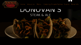 What Donovanssteakandale.com website looked like in 2018 (5 years ago)