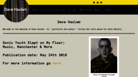 What Davehaslam.com website looked like in 2018 (5 years ago)
