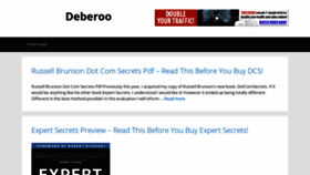 What Deberoo.com website looked like in 2018 (5 years ago)