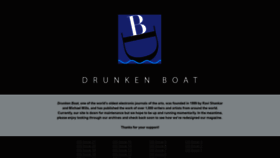 What Drunkenboat.com website looked like in 2018 (5 years ago)