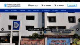 What Daitm.org.in website looked like in 2018 (5 years ago)
