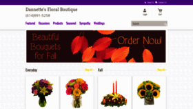 What Dannettesfloralboutique.com website looked like in 2018 (5 years ago)