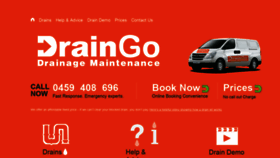What Draingo.com.au website looked like in 2018 (5 years ago)