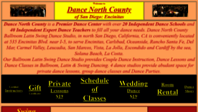 What Dancenorthcounty.com website looked like in 2018 (5 years ago)