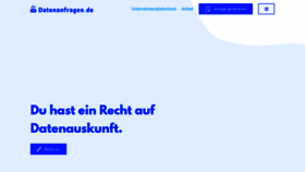 What Datenanfragen.de website looked like in 2018 (5 years ago)