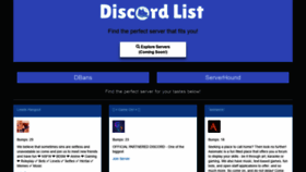 What Discordlist.net website looked like in 2018 (5 years ago)