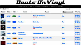 What Dealsonvinyl.com website looked like in 2018 (5 years ago)