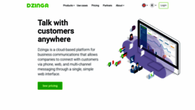 What Dzinga.com website looked like in 2018 (5 years ago)