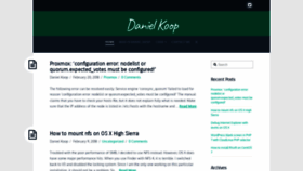 What Danielkoop.me website looked like in 2018 (5 years ago)