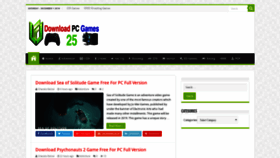 What Downloadpcgames25.com website looked like in 2018 (5 years ago)