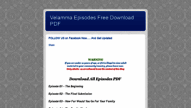 What Download-velamma-episodes.blogspot.fr website looked like in 2018 (5 years ago)