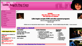What Daycarelittleangels.org website looked like in 2018 (5 years ago)