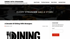 What Diningwithstrangers.com website looked like in 2018 (5 years ago)