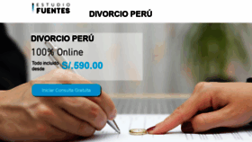 What Divorcioperu.pe website looked like in 2018 (5 years ago)
