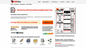 What Dhl-waybill-form.pdffiller.com website looked like in 2018 (5 years ago)