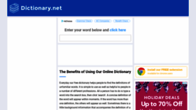 What Dictionary.net website looked like in 2018 (5 years ago)