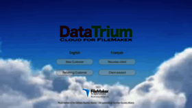 What Datatrium.com website looked like in 2018 (5 years ago)