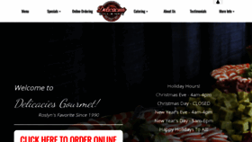 What Delicaciesdeli.com website looked like in 2018 (5 years ago)
