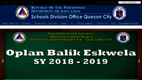 What Depedqc.ph website looked like in 2018 (5 years ago)