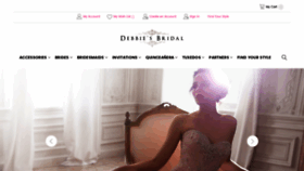 What Debbiebridal.com website looked like in 2018 (5 years ago)