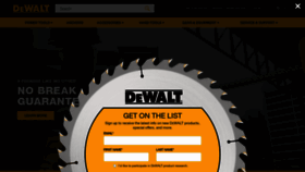 What Dewalt.com website looked like in 2018 (5 years ago)