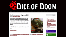 What Diceofdoom.com website looked like in 2018 (5 years ago)