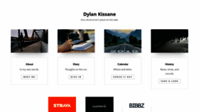 What Dylankissane.com website looked like in 2018 (5 years ago)