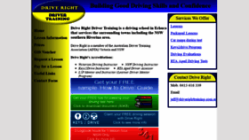 What Driverighttraining.com.au website looked like in 2018 (5 years ago)